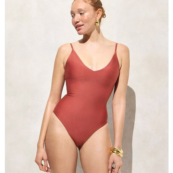 J.Crew Other - J Crew Lana One-Piece Swimsuit In Classic Sculpt Carolina Clay Red 2